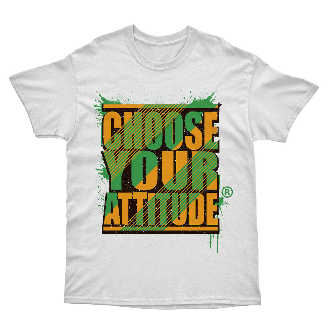 Spray Painted Attitude - Green/White