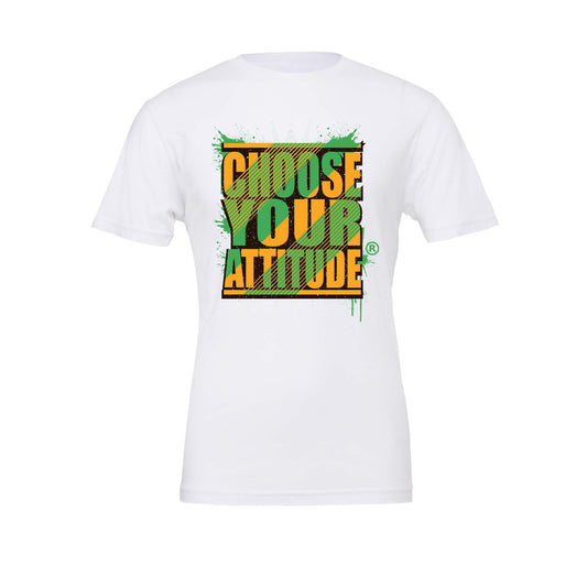 Spray Painted Attitude - Green/White